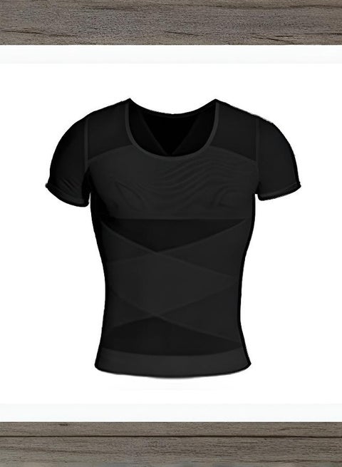 قميص رجالي Slim n Lift لشد الجسم بتصميم مريح وحزام للخصر