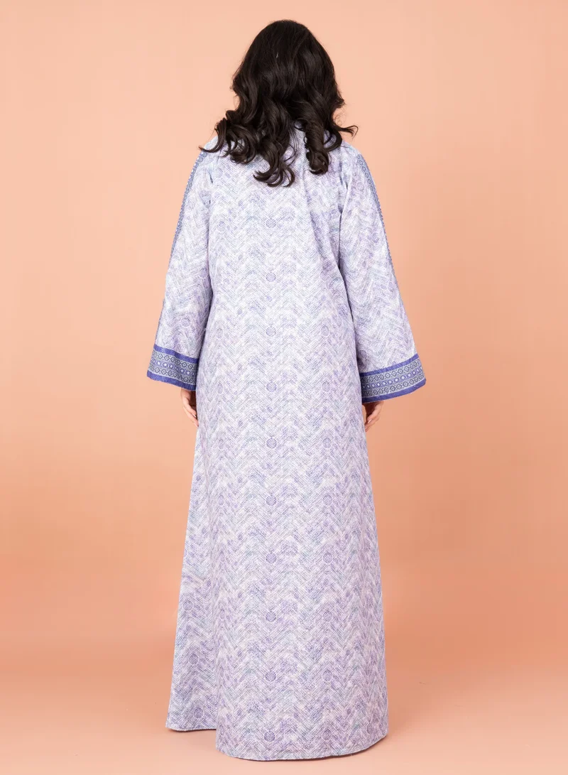 اكسا جلابية عصرية مطرزة IN032 بنفسجي