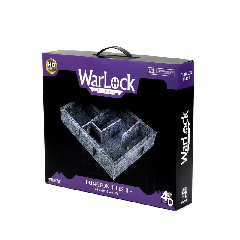 WizKids Warlock Tiles: Base Set â€“ Dungeon Tiles II Full Height Stone Walls - Image 2