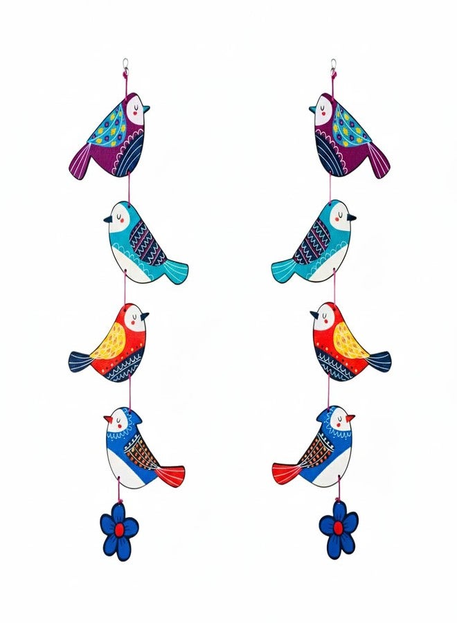 DECORIQUE Colorful Birds Wall Hanging Decoration for Living Room Multicolour Wall Decoration 3.5 mm MDF Engineered Wood Door Hanging Accent for Home Bedroom and Office uses - Image 1