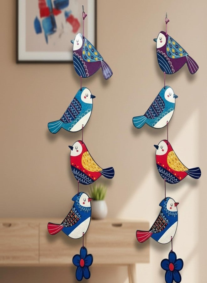 DECORIQUE Colorful Birds Wall Hanging Decoration for Living Room Multicolour Wall Decoration 3.5 mm MDF Engineered Wood Door Hanging Accent for Home Bedroom and Office uses - Image 3