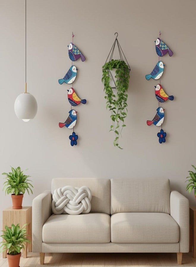 DECORIQUE Colorful Birds Wall Hanging Decoration for Living Room Multicolour Wall Decoration 3.5 mm MDF Engineered Wood Door Hanging Accent for Home Bedroom and Office uses - Image 4