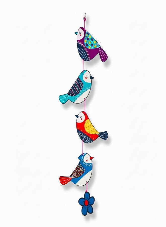 DECORIQUE Colorful Birds Wall Hanging Decoration for Living Room Multicolour Wall Decoration 3.5 mm MDF Engineered Wood Door Hanging Accent for Home Bedroom and Office uses - Image 2