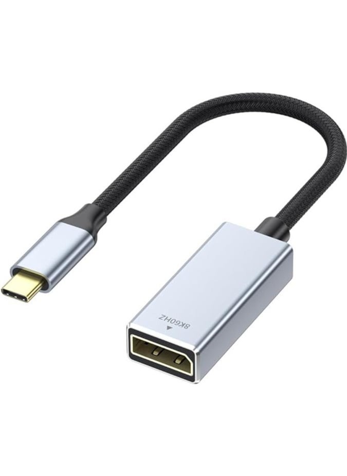 erorex USB C to DisplayPort Cable, (8K@60Hz 2K@240Hz or 4K@144Hz), Uni-Directional USB Type C to DP Cable Cord HDR, for iPhone 15 Pro/Max, MacBook Pro/Air  - Image 1