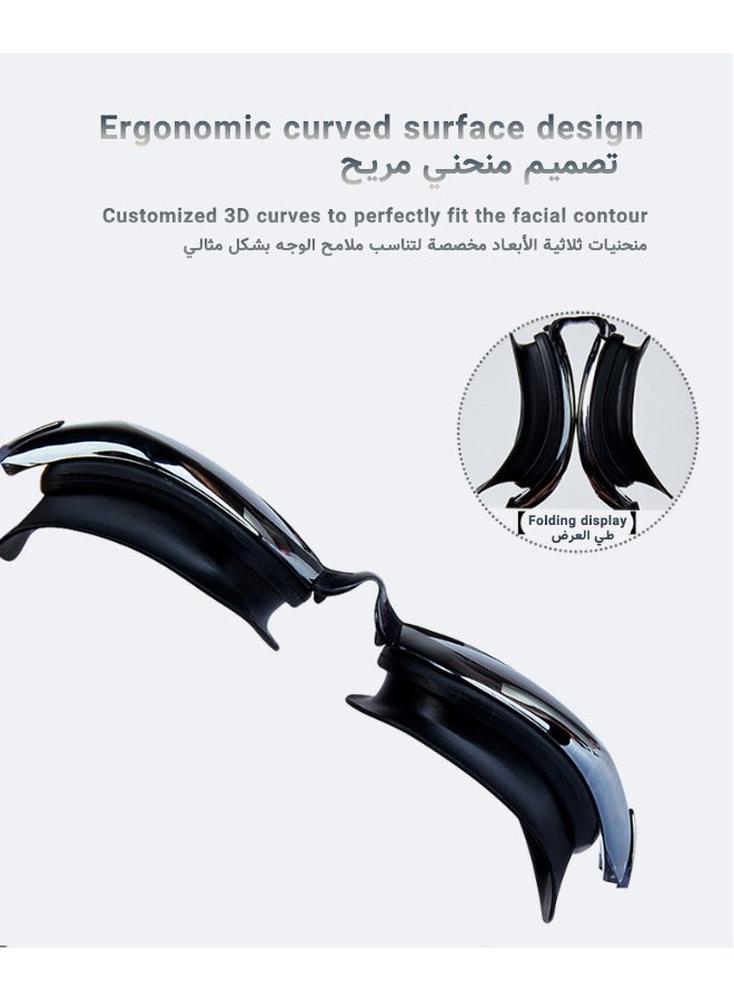 Super ZYouth Waterproof Swimming Goggles With Swim Cap , Earplugs and Storage Box Nose Clip for water sports such as swimming, boating,surfing, and kayaking, portable, Black - Image 5