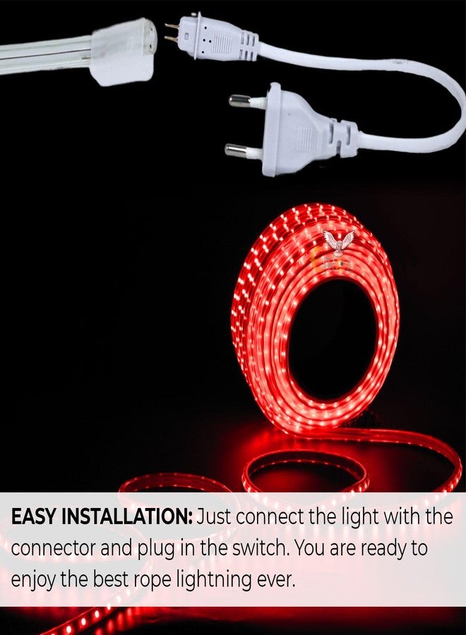 Errol led Strip Lights for Home Decoration | Waterproof led Rope Lights | Energy Saving Strip Light for Room | Home Decor Lights for Diwali, Christmas, Outdoor (Red, 15 Meter) - Image 5