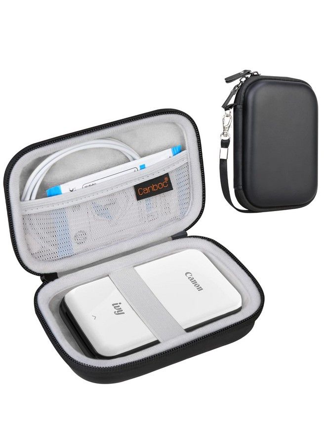 Canboc Hard Case For New Canon Ivy 2 Mini Canon Ivy Mini Canon Ivy Cliq+ Cliq 2 Cliq+2 Photo Printer Mobile Wireless Bluetooth Instant Camera Printer Mesh Bag Fit Photo Paper Cable Black  - Image 2