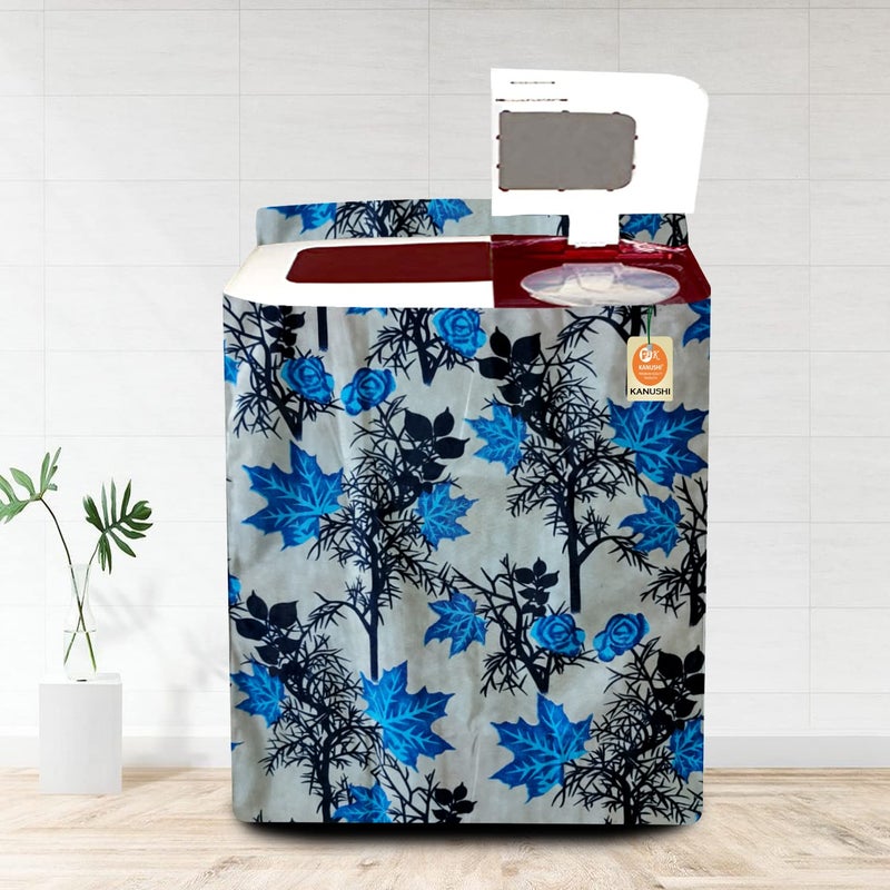 KANUSHI Industries®Washable & Dustproof Top Load Semi Automatic Washing Machine Cover (Suitable For 6 Kg, 6.5 kg, 7 kg, 7.5 kg) (VAR-WASMAC-BLUE-SHUB-SEMI-01) - Image 5