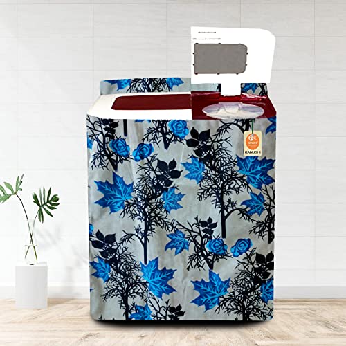 KANUSHI Industries®Washable & Dustproof Top Load Semi Automatic Washing Machine Cover (Suitable For 6 Kg, 6.5 kg, 7 kg, 7.5 kg) (VAR-WASMAC-BLUE-SHUB-SEMI-01) - Image 1