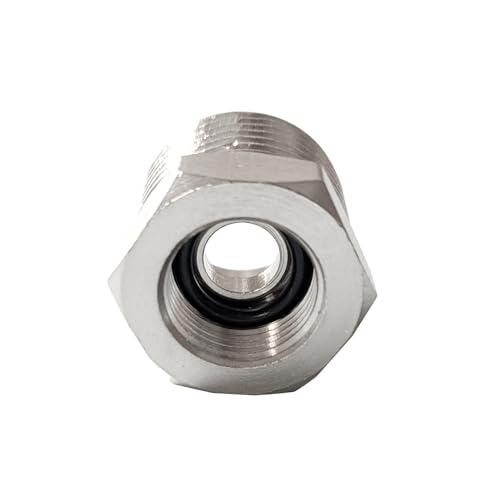 Fitvell Nickel Plated Brass Reducer Faucet Adapter G 1/2 Male to 3/8 Female Compression Pipe Fitting Water Supply Line Adapter with Gaskets for Kitchen Bathroom Plumbing Pipe Connector (Pack of 4) - Image 3