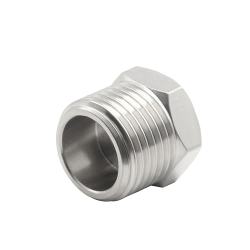Fitvell Nickel Plated Brass Reducer Faucet Adapter G 1/2 Male to 3/8 Female Compression Pipe Fitting Water Supply Line Adapter with Gaskets for Kitchen Bathroom Plumbing Pipe Connector (Pack of 4) - Image 4
