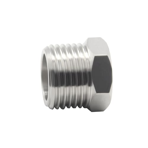 Fitvell Nickel Plated Brass Reducer Faucet Adapter G 1/2 Male to 3/8 Female Compression Pipe Fitting Water Supply Line Adapter with Gaskets for Kitchen Bathroom Plumbing Pipe Connector (Pack of 4) - Image 5