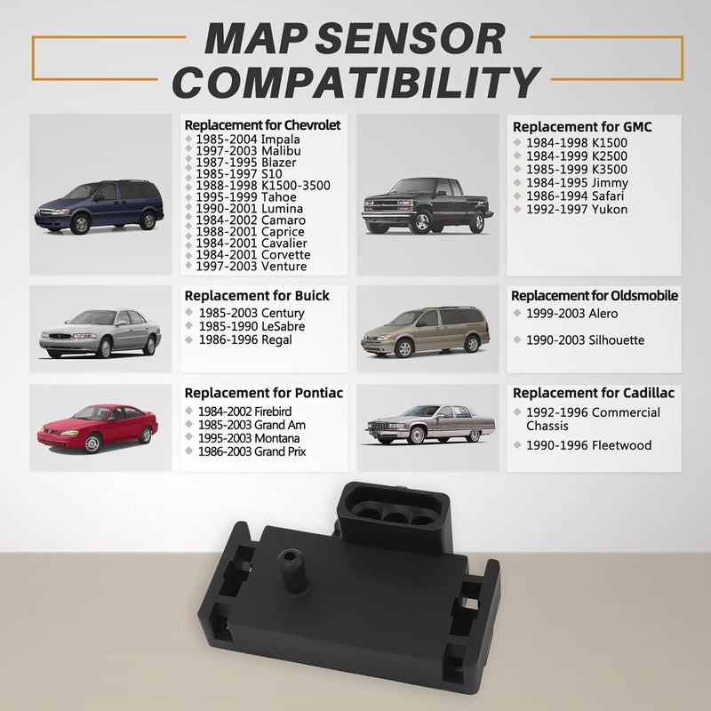 OTUAYAUTO Map Manifold Absolute Pressure Sensor for Chevy Impala, Silverado, Malibu, Buick Century, GMC Yukon - Image 2