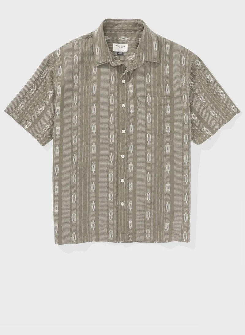 American Eagle Printed Short Sleeve Poolside Shirt