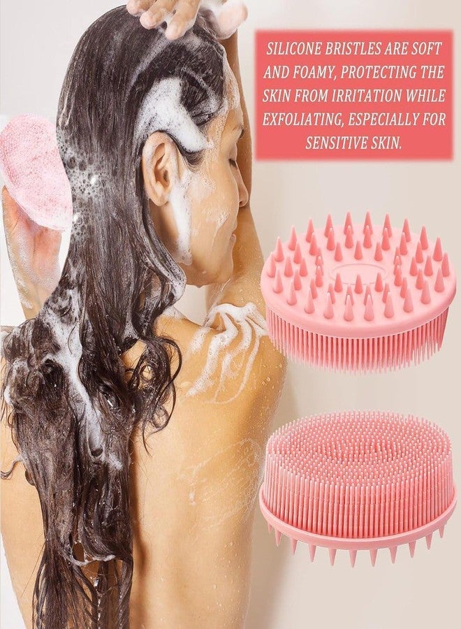 سيميكسيسن فرشاة استحمام سيليكون من سيمكسن، فرشاة 2 في 1 للوجه والجسم، تدليك أثناء الاستحمام، تنظيف لطيف للبشرة، مقشر للوجه، فرشاة استحمام للأطفال، فرشاة للجسم، تدليك فروة رأس الأطفال (4.7 × 2.8 × 1.6 بوصة) (فرشاة استحمام مع شامبو) - Image 2