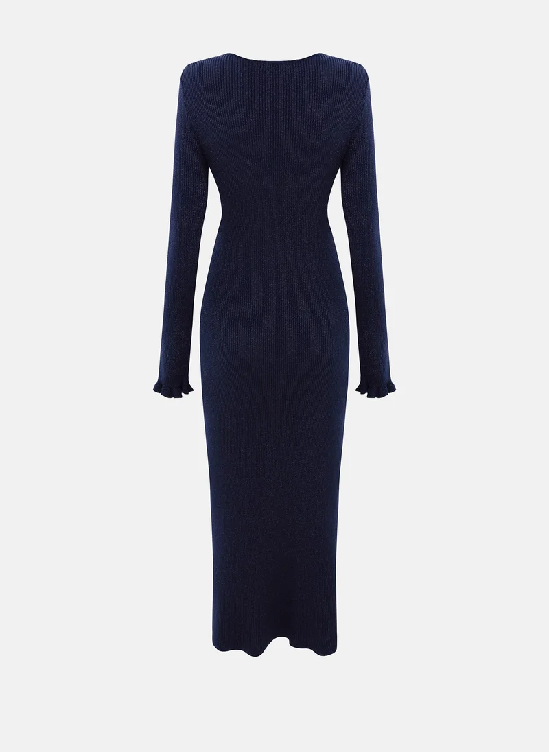 Lichi  Viscose midi dress with a metallic sheen for Women | Best Price UAE