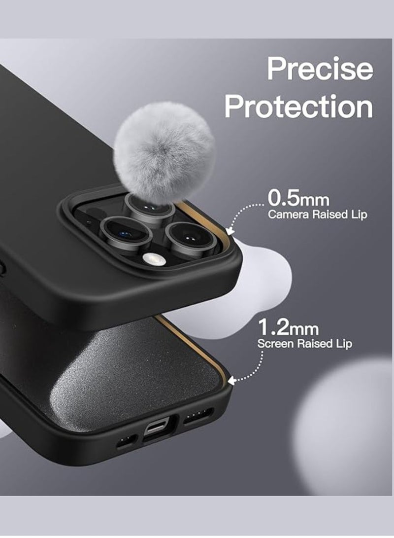 يوويل حافظة هاتف آيفون 15 برو ماكس من السيليكون حافظة واقية مضادة للصدمات وبطانة من الألياف الدقيقة مضادة للخدش 4 طبقات حافظة آيفون نحيفة للغاية مقاس 6.7 بوصة لهاتف آيفون 15 برو ماكس حافظة من - Image 2