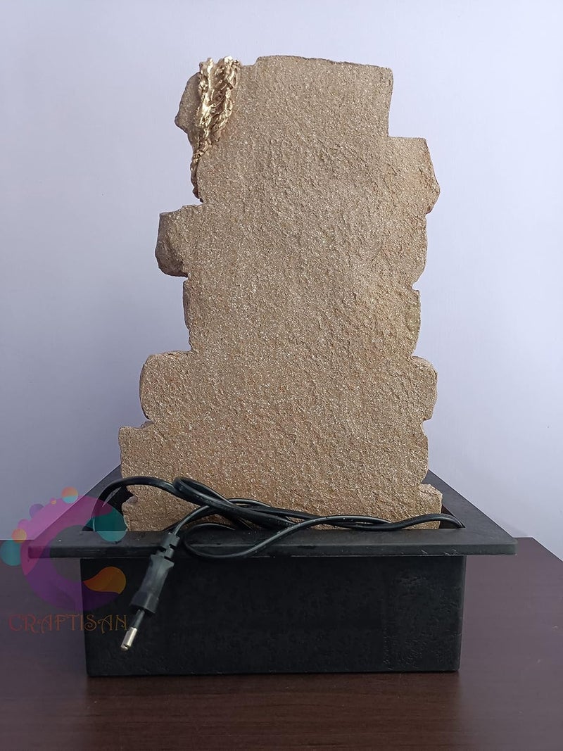 CRAFTISAN Craftisan Three Step Table Top Water Fountain for Home DcorOfficeIndoor OutdoorGardenPuja RoomVaastu UR012 Yellow Stone  - Image 5