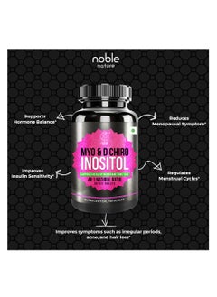 noble nature Myo & D-Chiro Inositol, Natural 40:1 Ratio - 90 Veg Tablets for PCOS Balance  - Image 5