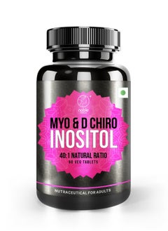 noble nature Myo & D-Chiro Inositol, Natural 40:1 Ratio - 90 Veg Tablets for PCOS Balance  - Image 1