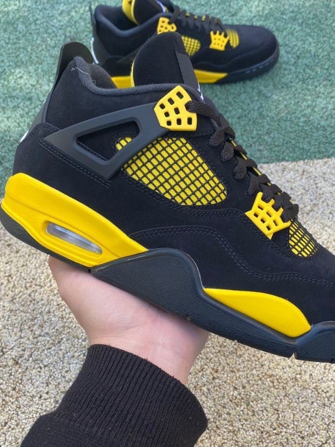 Pure Original Aj4 Lava Basketball Shoes Midnight Blue Electric Mother White Cement Paris Men'S And Women'S Sports Shoes - Image 2