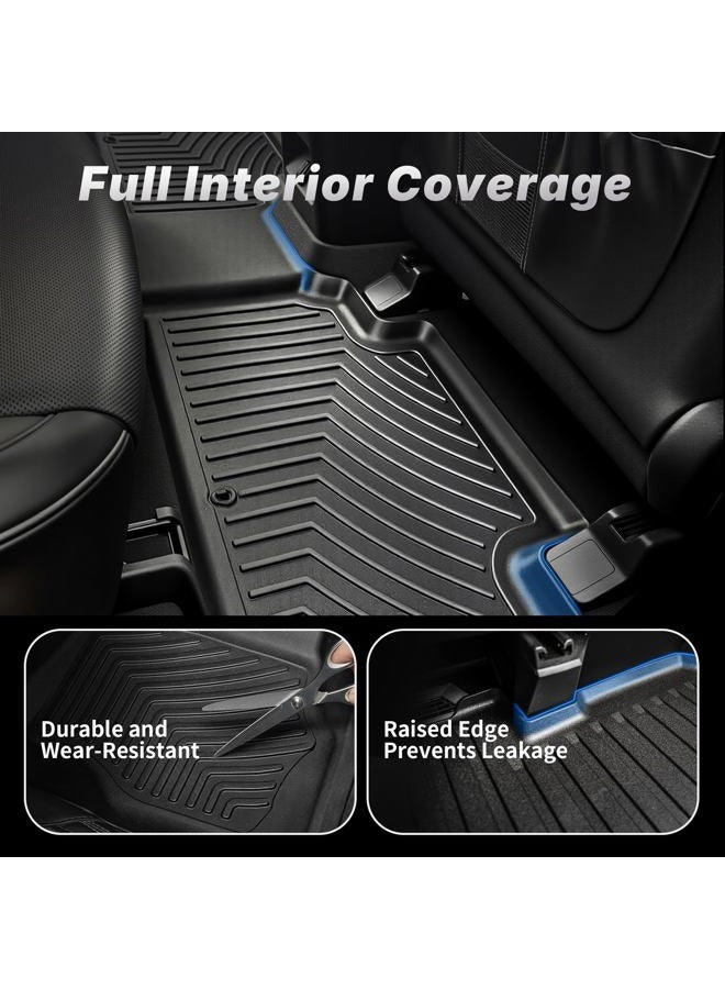 oEdRo Floor Mats Fit for 2011-2023 Dodge Charger/Chrysler 300 (RWD), Black TPE All Weather Front & 2nd Seat Custom Fit Liners - Image 4