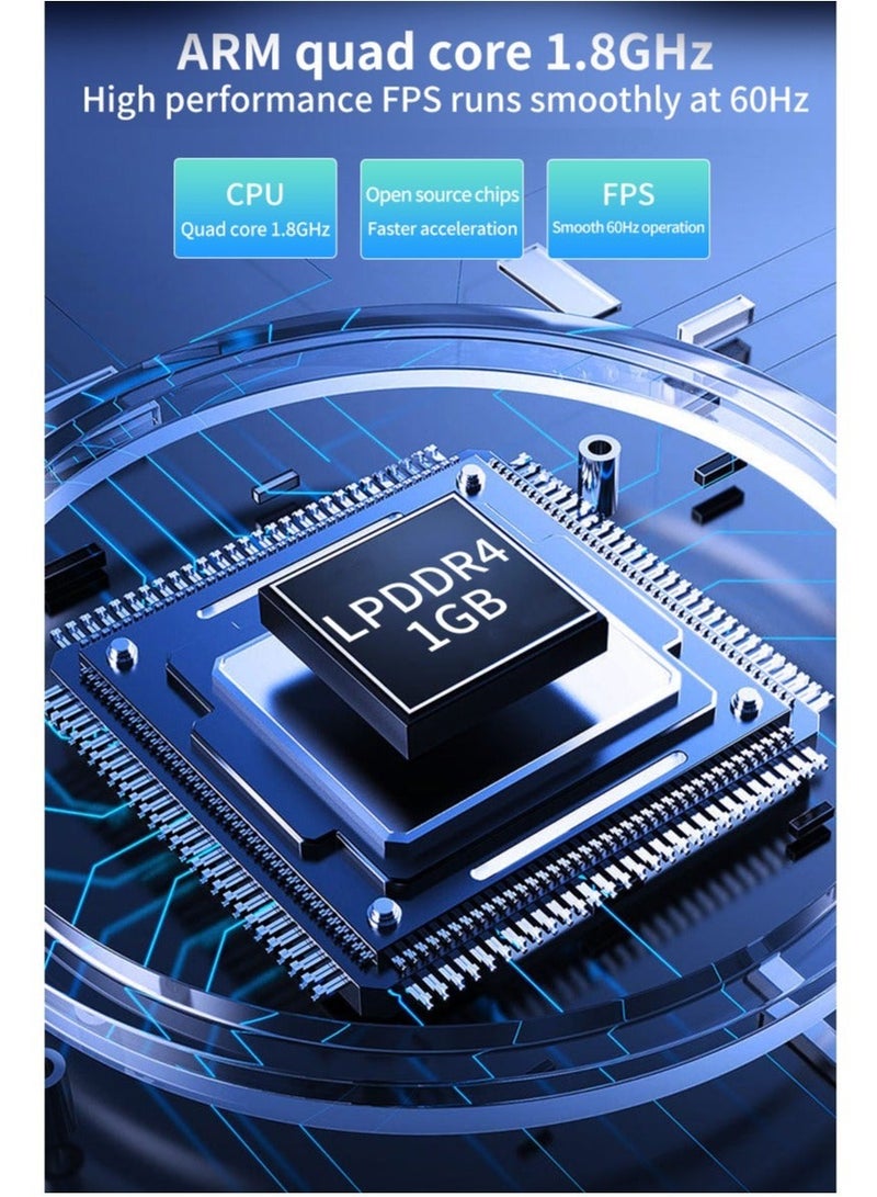 باوكيدي جهاز كمبيوتر محمول للألعاب POWKIDDY RGB10 MAX3 ، شاشة IPS بحجم 5 بوصات ، يدعم WiFi و Bluetooth ، 10000+ لعبة محمولة PSP (أزرق ، 64 جيجابايت) - Image 3