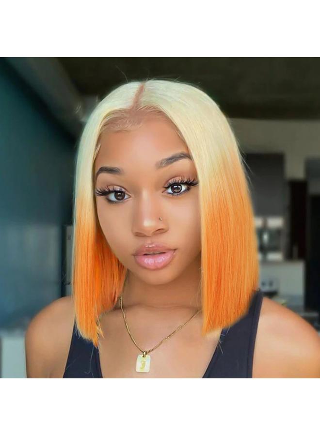 Bluejw Bobo Head Wig Hair European And American Wig Women's Short Straight Hair Middle Gradient Chemical Fiber Head Cover Ombrewig - Image 2