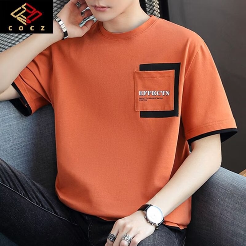 Silky Thin Trendy Two-Piece Set Orange top  - Image 1
