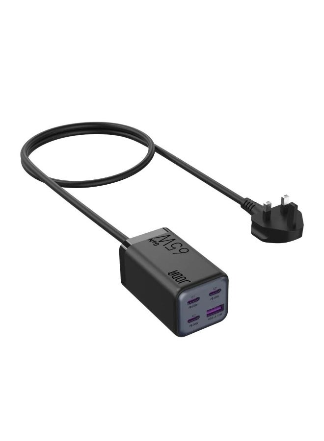 JODA Voltar 65W Charging Station – GaN Technology Desktop Charger with 3x Type-C & 1x USB-A Ports for 4 Devices - Image 1