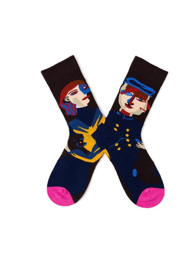 Fashion Anti Slip Breathable Sports Socks Four Piece Set