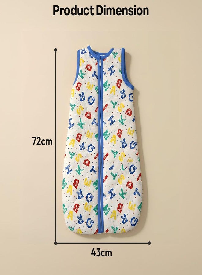 StarAndDaisy Sleeping Sack for Baby 0 to 12 Months / 100% Pure Organic Sleeping Sack Swaddle for New Born/Soft & Breathable Multipurpose Baby Sleep Sack -Alphabet Print - Image 2