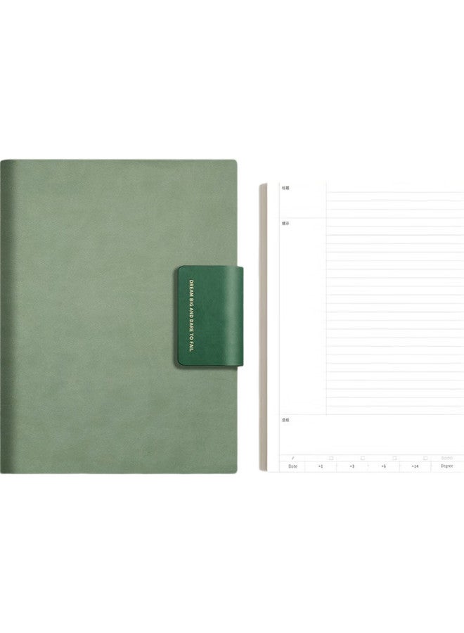 Ujia [Back To School Essential] Ujia Cornell Loose-Leaf Notebook, A4 Large Size, Detachable Soft Cover Notebook, 5R Efficient Memory Mind Mapping Study Notebook For Postgraduate Entrance Exam, Matcha Green - Image 2
