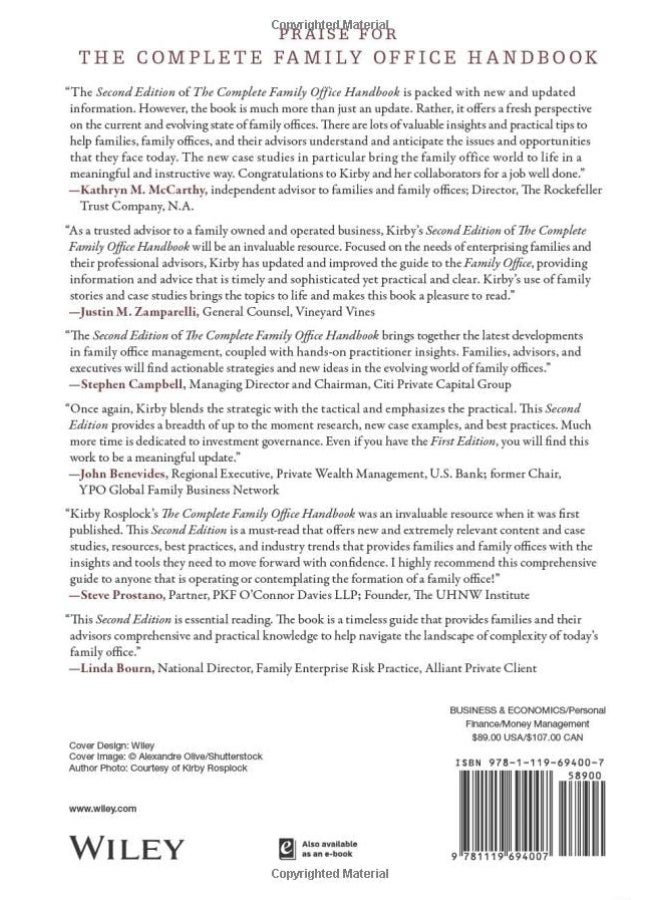 The Complete Family Office Handbook: A Guide for Affluent Families and the Advisors Who Serve Them - Image 2