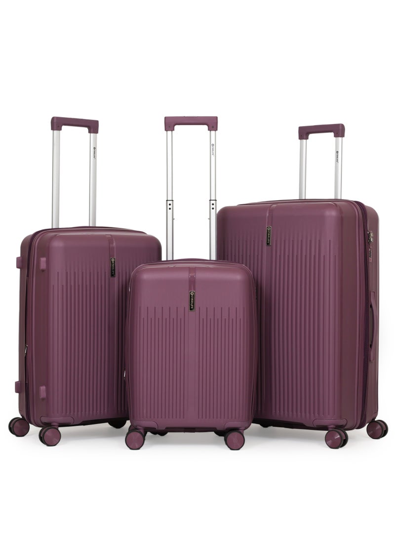 STARLIFE Luggage Set 3 Pieces PP Hard Side Bag 360 Degree Spinner Wheels Trolley Luggage Set With TSA Lock 20/24/28 Inches - Image 1