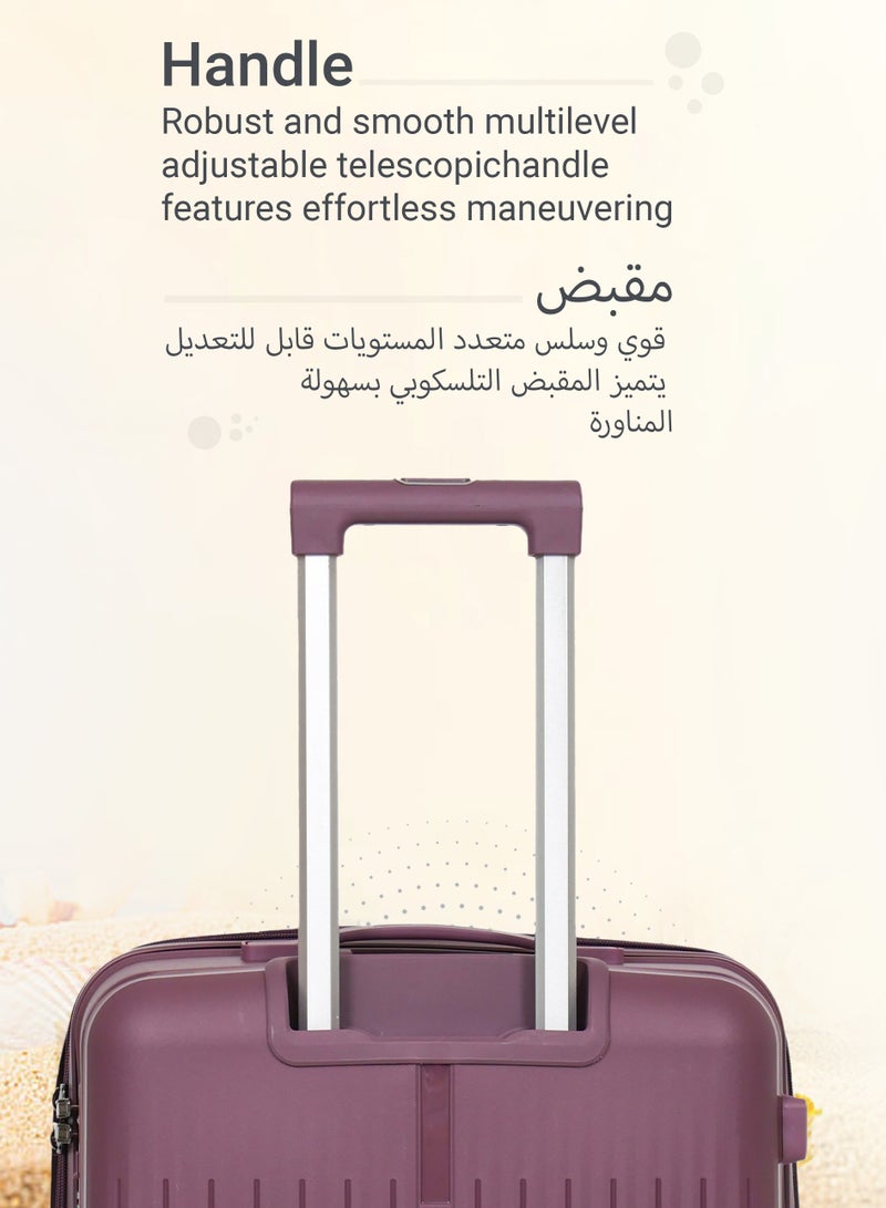 STARLIFE Luggage Set 3 Pieces PP Hard Side Bag 360 Degree Spinner Wheels Trolley Luggage Set With TSA Lock 20/24/28 Inches - Image 2