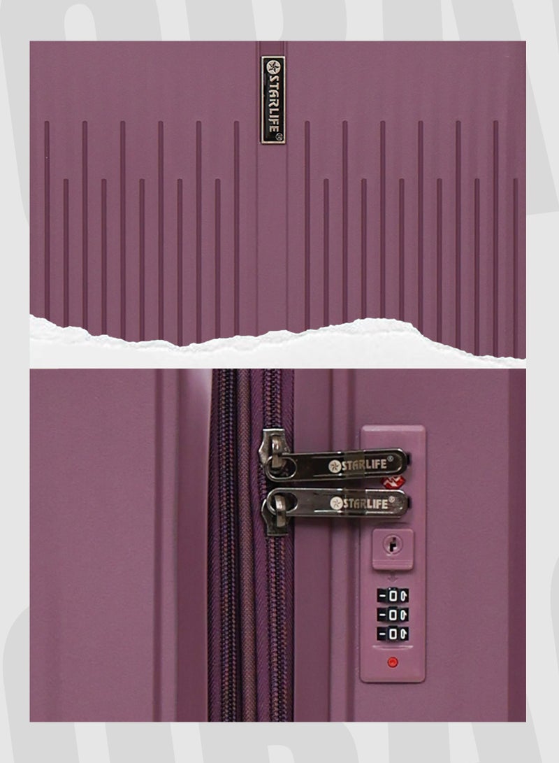 STARLIFE Luggage Set 3 Pieces PP Hard Side Bag 360 Degree Spinner Wheels Trolley Luggage Set With TSA Lock 20/24/28 Inches - Image 4