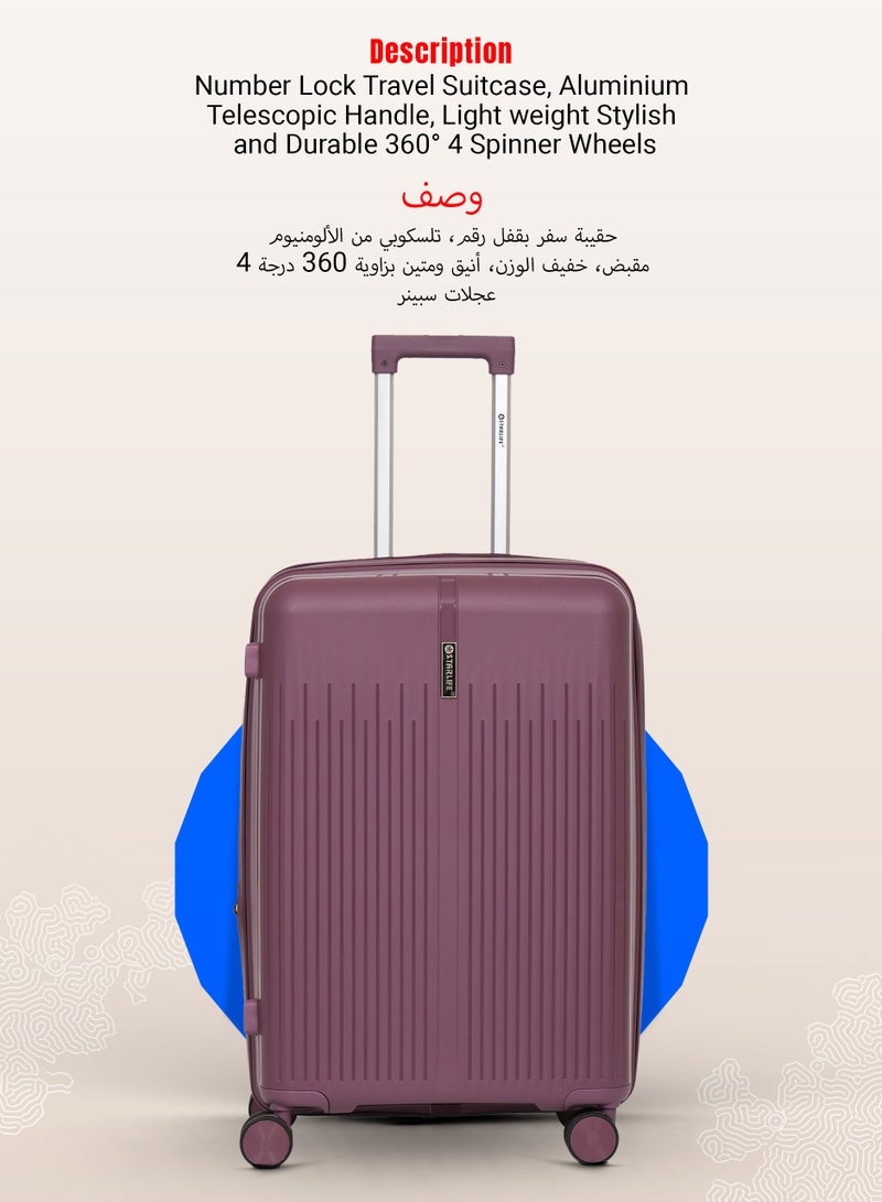 STARLIFE Luggage Set 3 Pieces PP Hard Side Bag 360 Degree Spinner Wheels Trolley Luggage Set With TSA Lock 20/24/28 Inches - Image 5