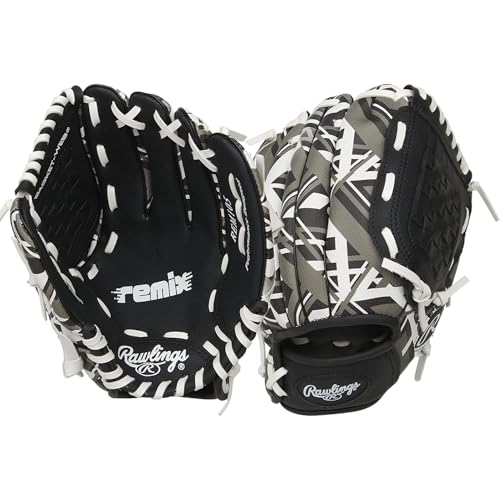 Rawlings REMIX TBall Youth Baseball Glove Left Hand Throw 105 Black - Image 1