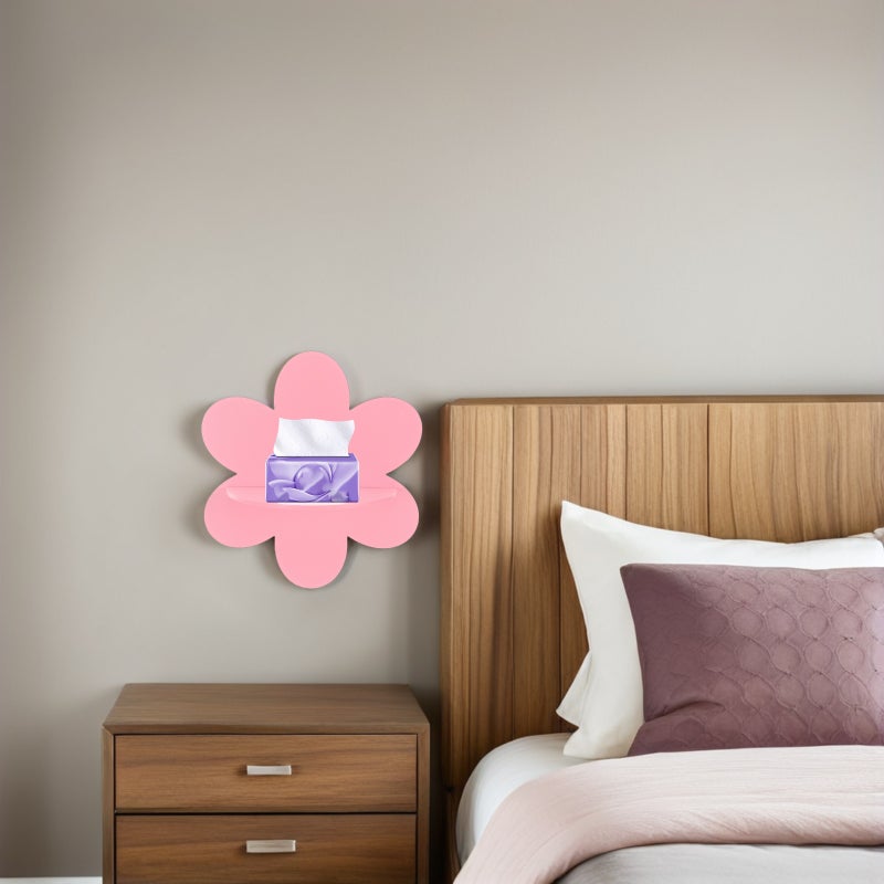 Floating Shelves: Wall Mounted Flower Shelf for Living Room Bedroom Nursery Decor Crystal Display Rack Boho Style Hanging Storage Organizer - Image 2