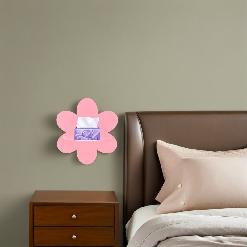 Floating Shelves: Wall Mounted Flower Shelf for Living Room Bedroom Nursery Decor Crystal Display Rack Boho Style Hanging Storage Organizer - Image 3