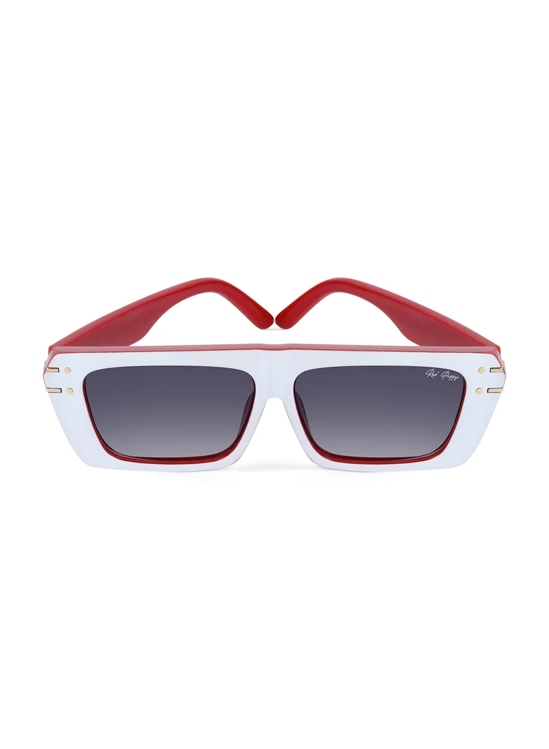 Woggles Red Pappy Tyntix White Rectangle Sunglasses