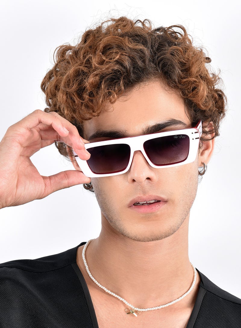 ووجلز نظارات شمسية مستطيلة من تينتكس بابي باللونين الأحمر والأبيض - Image 3