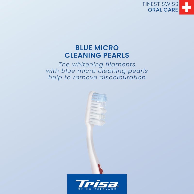 TRISA فرشاة أسنان تريزا بيرل وايت الناعمة مع لآلئ التنظيف الدقيقة - Image 5