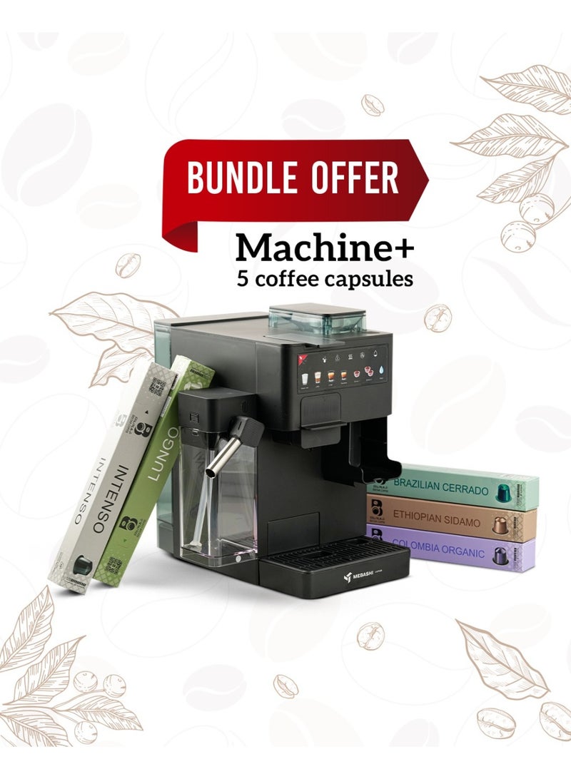 Mebashi 5 in 1 Coffee Machine with 5 Coffee Capsule Assorted lines - Image 1