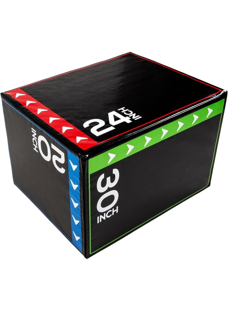 BalanceFrom 3-in-1 Rotatable Plyometric Box Jumping Exercise Trainer Workout Equipment with Anti Slip Surface & High Density Foam, Multiple Options - Image 1