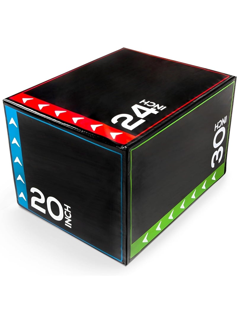 BalanceFrom 3-in-1 Rotatable Plyometric Box Jumping Exercise Trainer Workout Equipment with Anti Slip Surface & High Density Foam, Multiple Options - Image 3