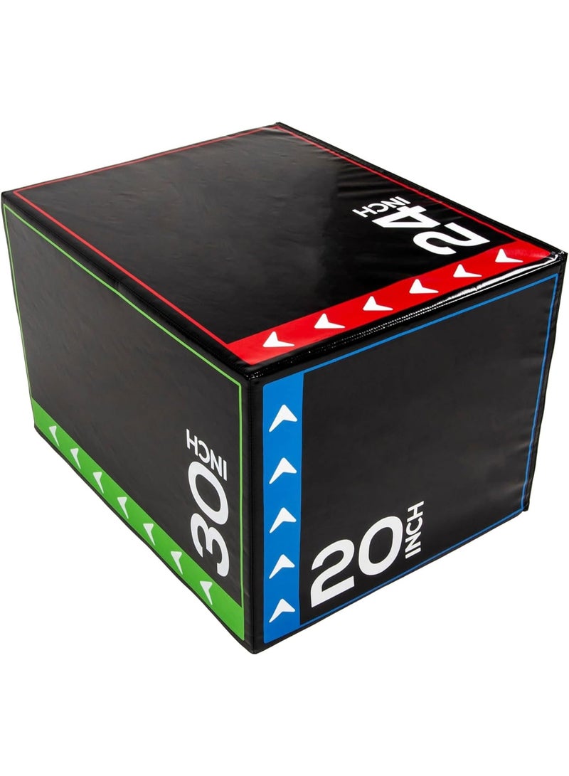 BalanceFrom 3-in-1 Rotatable Plyometric Box Jumping Exercise Trainer Workout Equipment with Anti Slip Surface & High Density Foam, Multiple Options - Image 2