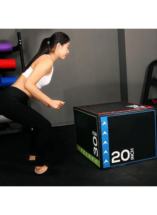 BalanceFrom 3-in-1 Rotatable Plyometric Box Jumping Exercise Trainer Workout Equipment with Anti Slip Surface & High Density Foam, Multiple Options - Image 4