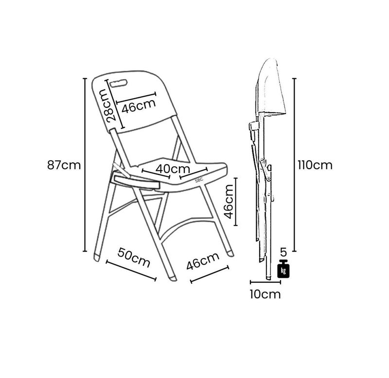 SunBoat Commerce Portable Folding Chair – Heavy Duty Steel Frame with Comfortable Seat & Backrest – Red - Image 4